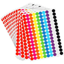 Round Dot Stickers 3/4 Inch Diameter Multicolor 5600 pcs