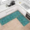 Teal Kitchen Rug Set 2 pcs Washable Non-Slip Floor Mat 4