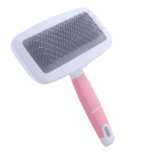 Dog and Cat Slicker Brush with Bristle Balls Pink