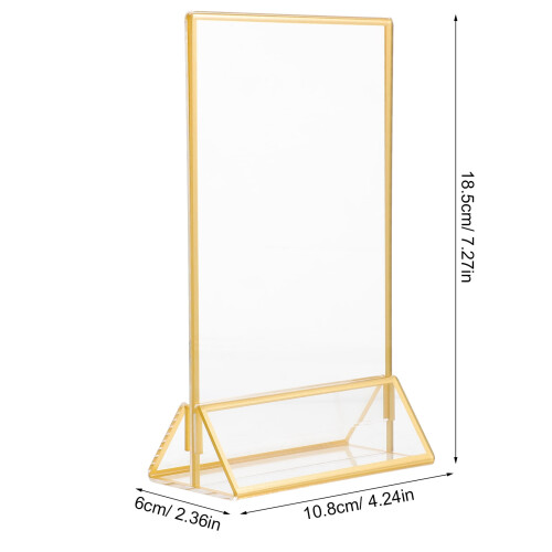 Acrylic Sign Holder Desktop Vertical Stand with Base 1