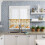 Kitchen Curtains and Valances Set Orange White Gold 6
