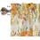 Kitchen Curtains and Valances Set Orange White Gold 5