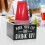 Cup Marker Slot and Drink Dispenser Plastic Organizer for 5