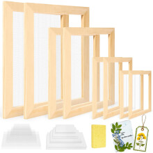 Paper Making Kit Mould and Deckle with Mesh Sponge 6 pcs