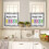 Easter Kitchen Curtain Set Bunny Black Buffalo Plaid 3-Piece 4