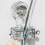 Adjustable Suction Cup Shower Head Holder Wall Mount Clear 1