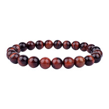 Blue Gold Beaded Stretch Bracelet