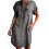 Women's Solid Color Denim-Style Mini Dress with Chest 1