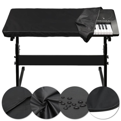 Piano Keyboard Cover 61-Key Adjustable Elastic Cord Locking