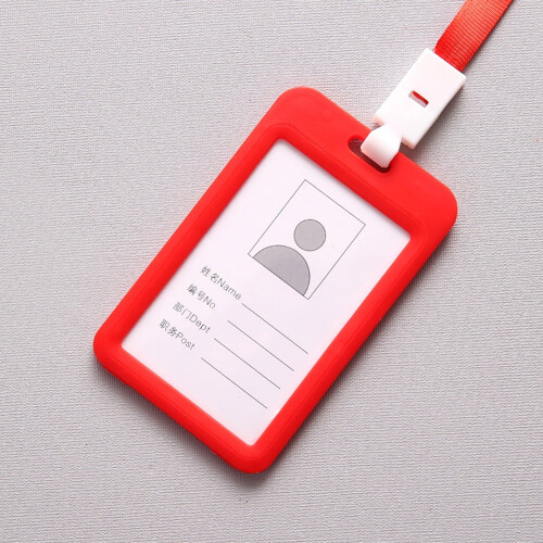 ID Badge Holder Vertical Hard Colorful with Clear Window 2