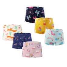 Girls' Soft Cotton Underwear Set 6 Pcs Cartoon Print for