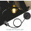 Black Pendant Light Fitting Industrial Style Adjustable 5