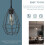 Black Pendant Light Fitting Industrial Style Adjustable 3