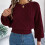Women's Sweater Casual Cable Knit Crewneck Pullover 1