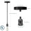 Black Pendant Light Fitting Industrial Style Adjustable 7