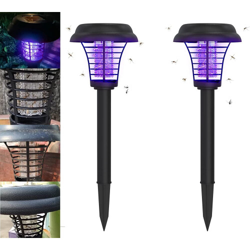 Solar Bug Zapper LED Mosquito Killer 2 Pcs