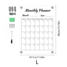 Acrylic Dry Erase Calendar Whiteboard 12x16 inch