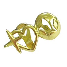 Punk Tooth Grill Unisex Vintage Hollow Heart Star Silver