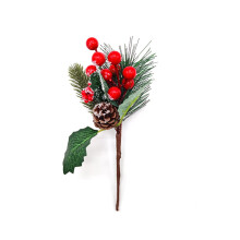 Red Berry Artificial Flower Picks for Christmas Wreaths DIY