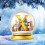 Yellow Crystal Acrylic Christmas Tree Alphabet Ornaments 1