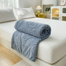 Solid Color Butterfly Flower Throw Blanket Coral Flannel