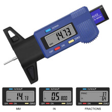 Tire Tread Depth Gauge LCD 0-25.4 mm Portable