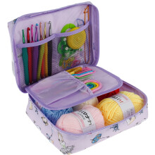 Crochet Hooks Kit Ergonomic Handles 59-Pc
