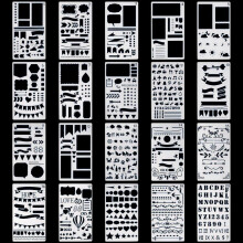 Plastic planner stencils for journaling and scrapbooking, 1
