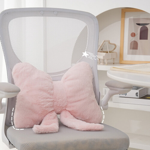 YFTDEF Bow Ribbon Sofa Pillow Comfortable Back Cushion 1