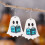 Ghost Stud Earrings Halloween Wooden Spooky Style 4