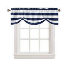Tringle Ă rideaux Ă nouer bleu marine et blanc