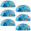 Cup Drawer Pulls Dragonfly Blue Shell Shape 6 pcs 1