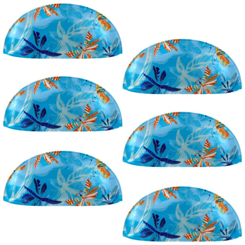Cup Drawer Pulls Dragonfly Blue Shell Shape 6 pcs