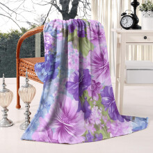 Vintage Floral Throw Blanket Watercolor Pink Rose Peony