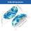 Cup Drawer Pulls Blue Dragonfly Shell Shape 6 pcs 2