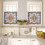 Boho Kitchen Curtains Set Rod Pocket Vintage Floral Pattern 4