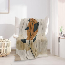 Boho Throw Blanket Orange Beige 50x60 inches