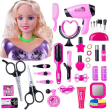 Hairstyling Doll Head for Girls Hair Braiding and Makeup Toy