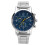 Men's Analog Quartz Watch with Round Sub-dials and Blue 1