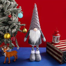 TETOU Christmas Gnome Plush Scandinavian Home Decor Grey 23
