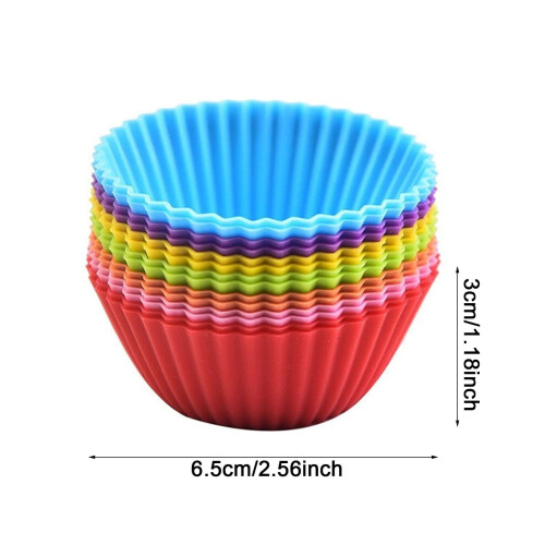 Silicone Cupcake Molds Extra Large 12-Pack 3.54 Inch 2