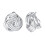 Silver Knot Clip-On Earrings White Gold Plated 1
