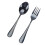 Black spoons and forks set heavy duty 8 pcs 3