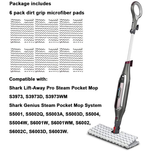 Replacement Pads for Shark Genius Steam Mop S6001-S5003 2