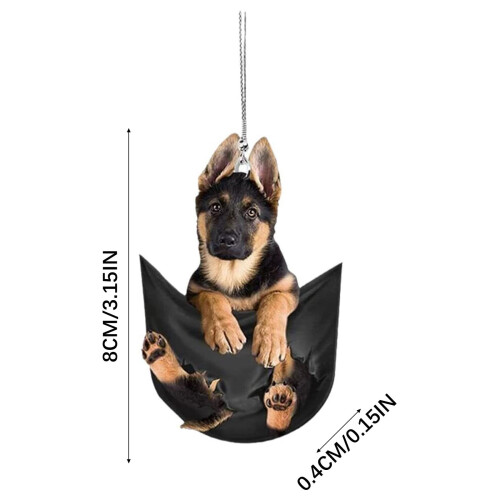 Ensemble de 7 décorations de rétroviseur de voiture avec adorable chiot 1