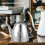 Kitchen Water Kettle Silver 1.5L Round Bottom Spout 3