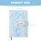 FRCOLOR Blue PU Lock Diary Creative Design 6x4 inches 2
