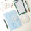 FRCOLOR Blue PU Lock Diary Creative Design 6x4 inches 3
