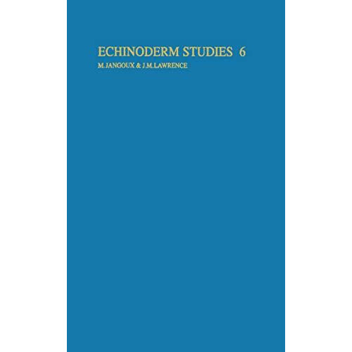 Echinoderm studies 6 2001 by Michel Jangoux Hardcover Book