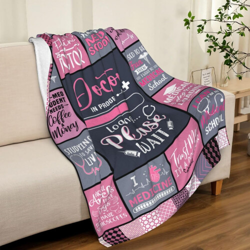 Medical Student Throw Blanket 60 x 50 inches 1